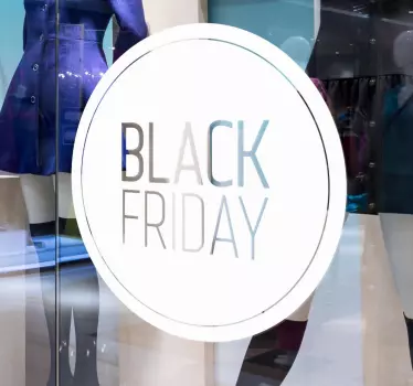 Sticker Black Friday monochrome rond - TenStickers