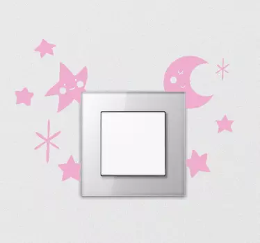 Autocollant interrupteur lumineux ciel plein d'étoiles - TenStickers