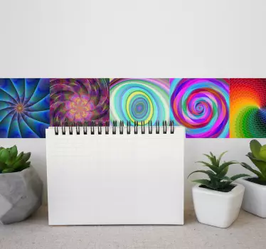Frise adhésive décorative kaléidoscope - TenStickers