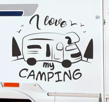 Sticker camping car "I love my Camping" - TenStickers