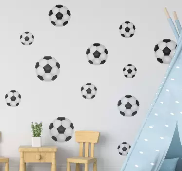 Jeu de football différentes tailles sticker mural football - TenStickers