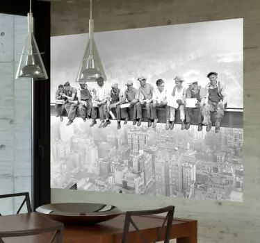 Photo murale travailleurs sur une tour - TenStickers