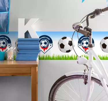 Frise adhésive équipe de football personnalisable - TenStickers