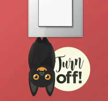 Sticker interrupteur chauve-souris - TenStickers