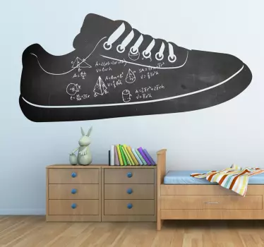 Sticker ardoise basket craie - TenStickers