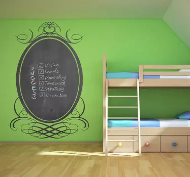 Sticker ardoise craie cadre classique - TenStickers