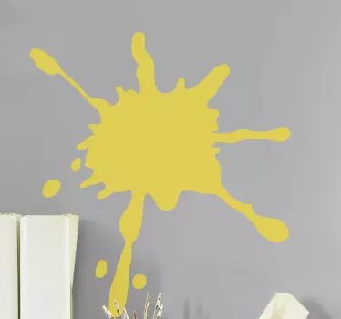 Sticker Mur Couleur Jaune éclaboussures - TenStickers