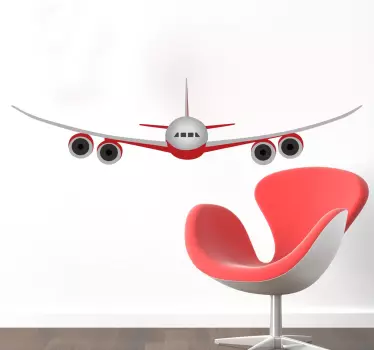 Sticker avion piste d'atterrissage - TenStickers