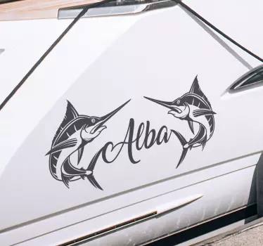 Sticker bateau personnalisé espadon - TenStickers