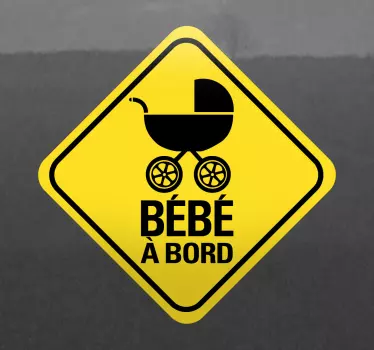 Autocollant bébé à bord poussette panneau - TenStickers