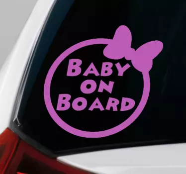 Sticker bébé minnie à bord bébé en voiture - TenStickers