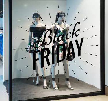 Sticker Black Friday rétro - TenStickers