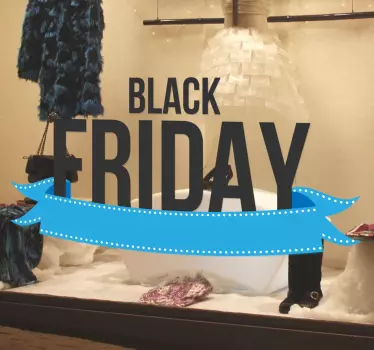 Sticker Black Friday ruban - TenStickers