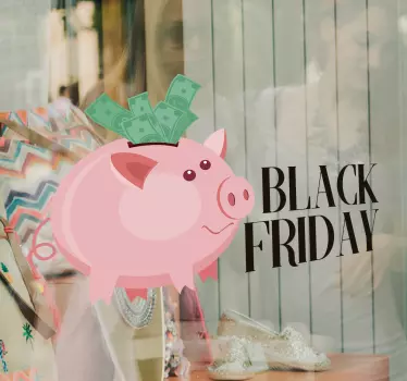 Sticker Black Friday tirelire - TenStickers