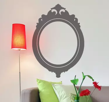 Sticker cadre ovale vintage - TenStickers