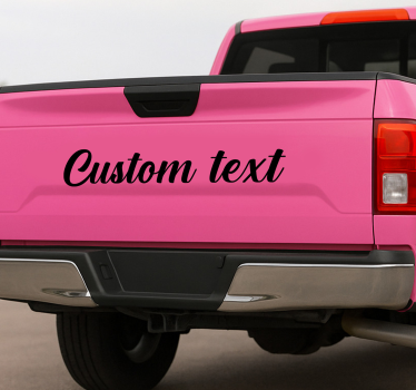 Sticker camion texte personnalisé arrière - TenStickers