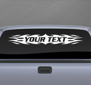 Sticker camion texte personnalisé avec flammes - TenStickers