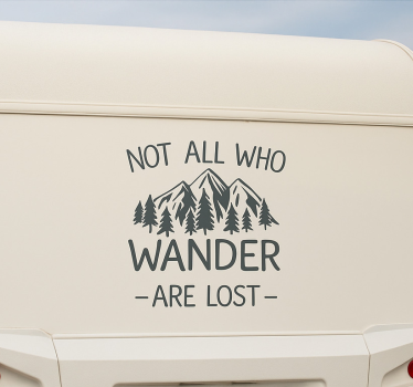Sticker camping car citation du voyageur nomade - TenStickers
