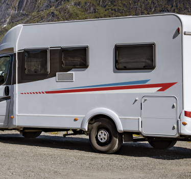 Sticker camping car côté rayures - TenStickers