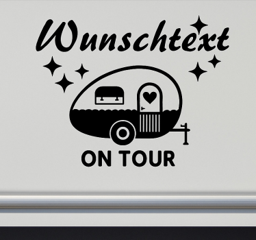 Sticker camping car custom en tournée - TenStickers