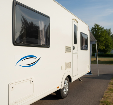 Sticker camping car design en tourbillon aérodynamique - TenStickers