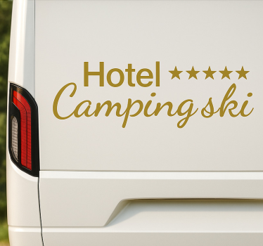 Sticker camping car camping cinq étoiles hôtel - TenStickers