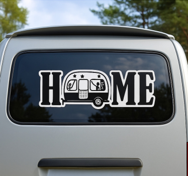 Sticker camping car maison de camping - TenStickers