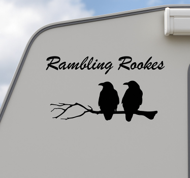 Sticker camping car personnalisé "routards vagabonds" - TenStickers