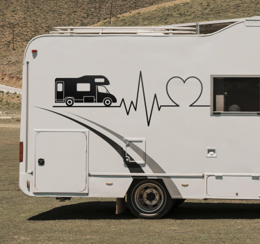 Sticker camping car pulsation - TenStickers