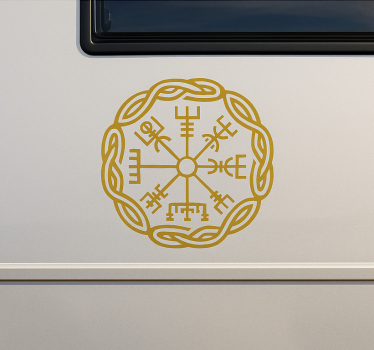 Sticker camping car symbole vegsisir d'or - TenStickers