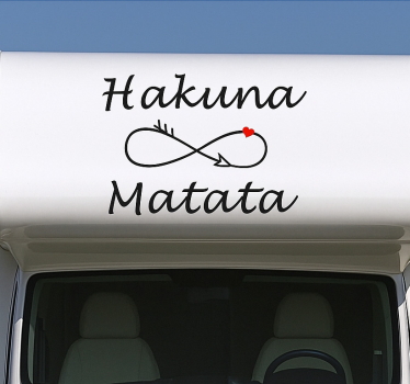 Sticker camping car texte "hakuna matata" - TenStickers