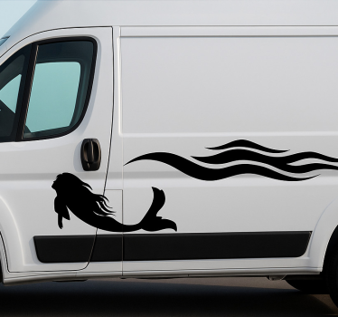 Sticker camping car vague de sirène - TenStickers