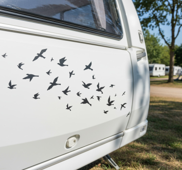 Sticker camping car vol de oiseaux en plein ciel - TenStickers