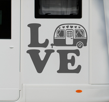 Sticker camping car voyage d'amour - TenStickers