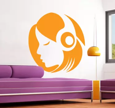 Sticker casque musique - TenStickers