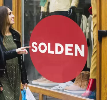 Autocollant cecle soldes solden - TenStickers