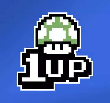 Sticker champignon 1up - TenStickers