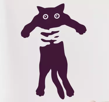 Sticker chat porté violet - TenStickers