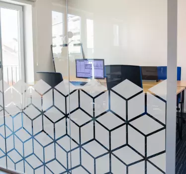 Sticker cubes géométriques pour bureau - TenStickers
