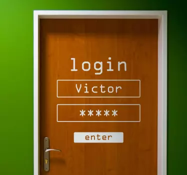 Sticker de Porte S'identifier - TenStickers