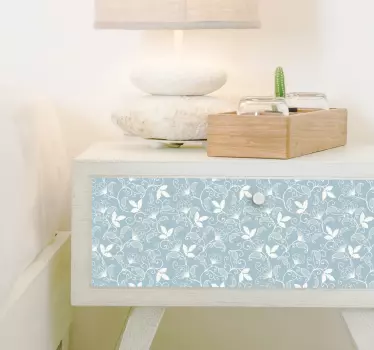 Papier adhésif pour meuble fleurs vintage - TenStickers