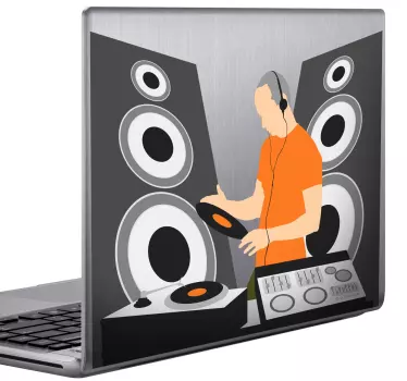 Sticker décoratif Dj pour PC portable - TenStickers