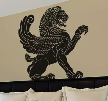 Sticker decoratif lion ailé - TenStickers
