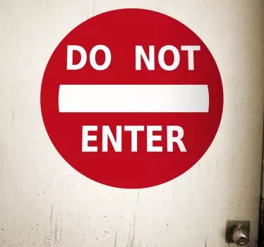 Sticker parking panneau Do not enter - TenStickers