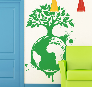 Sticker décoratif Terre et arbre - TenStickers