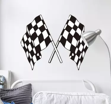 Sticker drapeau damier - TenStickers