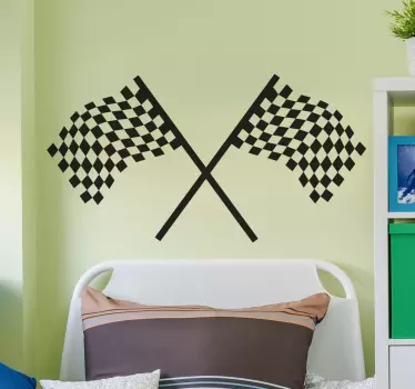 sticker drapeau sport auto moto - TenStickers