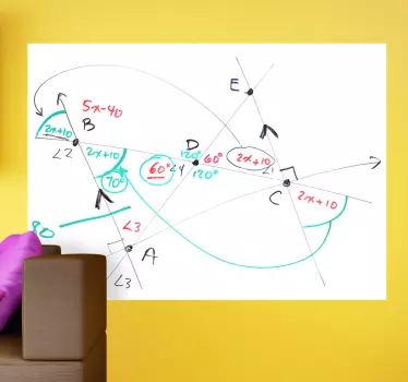 Tableau blanc adhésif simple - TenStickers
