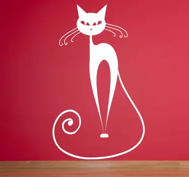 Sticker enfant chat élégant - TenStickers