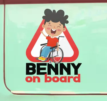 Autocollant Enfant handicapé à bord - TenStickers